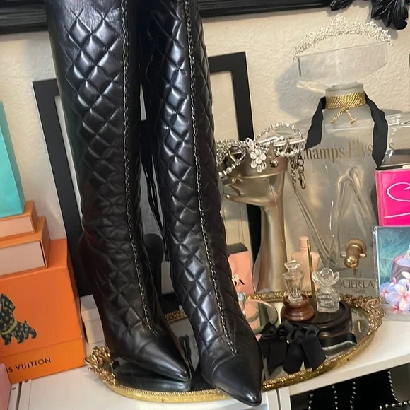 Chanel Knee High Boots - Picture 1 of 11